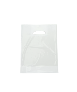 Frosted (Clear with white tint) Plastic Carrier Bags (300+40x240mm)(500 Units)