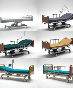 Examination bed for hospitals
