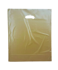Gold Plastic Carrier Bags (460+40x380mm)(500 Units)