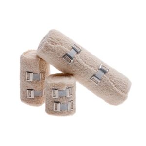 Crepe Bandage with 2 Metal Clips – 150mm x 4.5m (sold in 10’s)