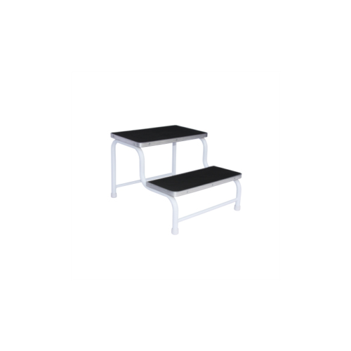 Double step with rubber tops with stainless steel surrounds