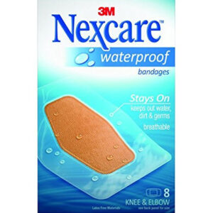 Nexcare Waterproof Clear Bandage, Knee and Elbow, 8/Box