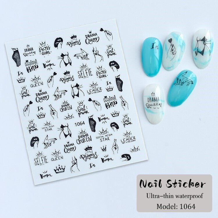 Alternative view of Nail Art Sticker - #1064
