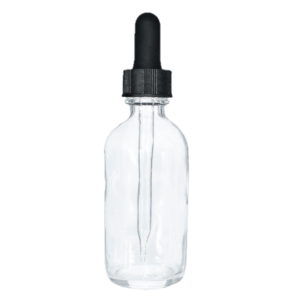 Dropper Bottles Clear-Black Lids