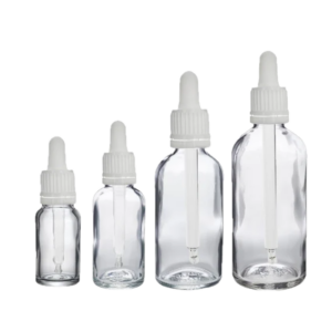 Dropper Bottles Clear-White Pipettes