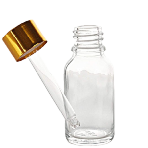 Alternative view of Dropper Bottles Clear Glass Gold Lids