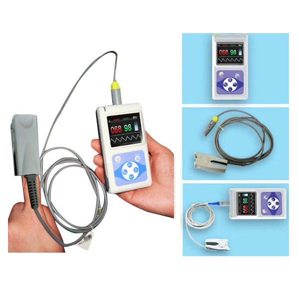 Alternative view of CMS60D Handheld Fingertip Pulse Oximeter