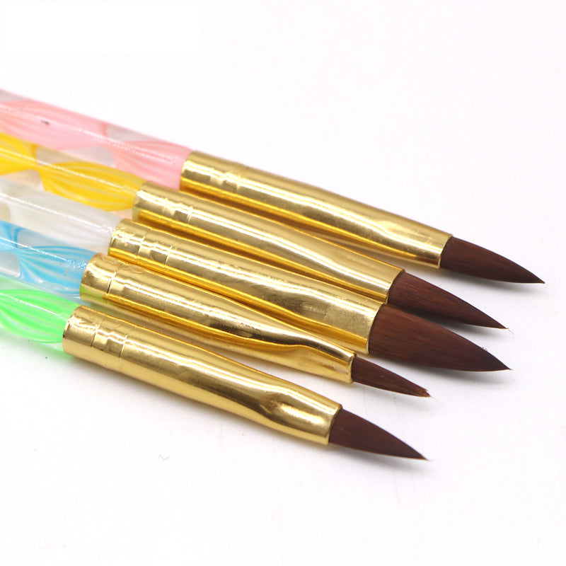 Acrylic 5pc brush set - Swirl Design