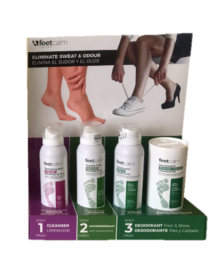 Feetcalm Display Stand - Odour Feet
