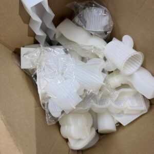 Box with candle moulds