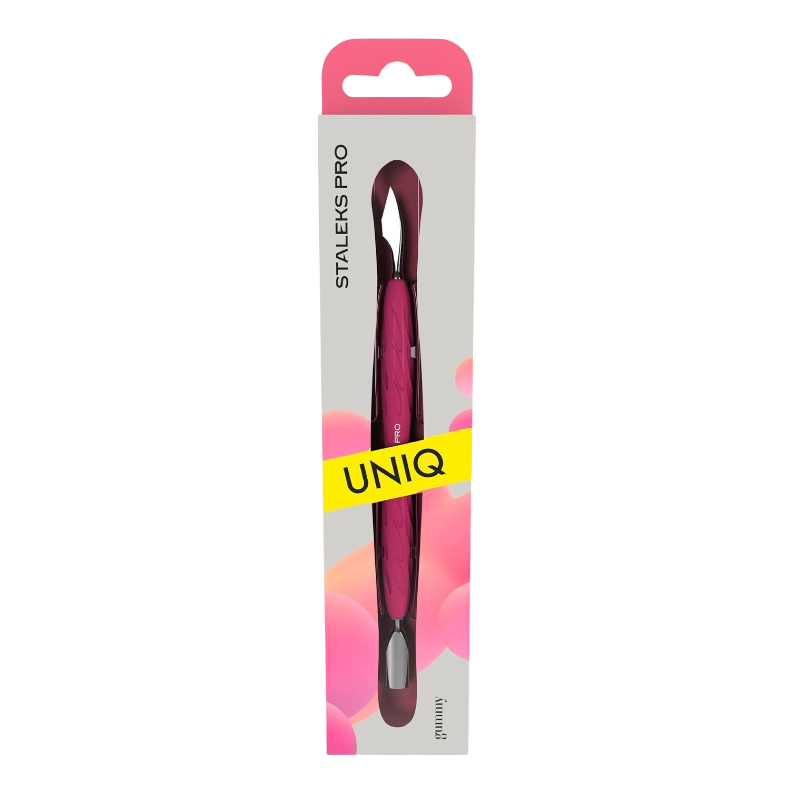 Alternative view of Staleks Manicure pusher Gummy with silicone handle UNIQ 10 TYPE 3 (rounded narrow pusher and cleaner)