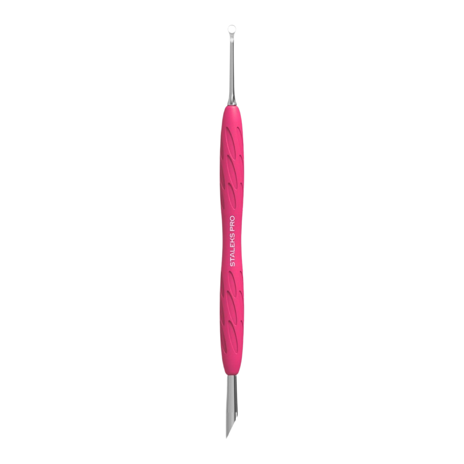 Staleks Manicure pusher Gummy with silicone handle UNIQ 11 TYPE 2 (beveled and loop pusher)