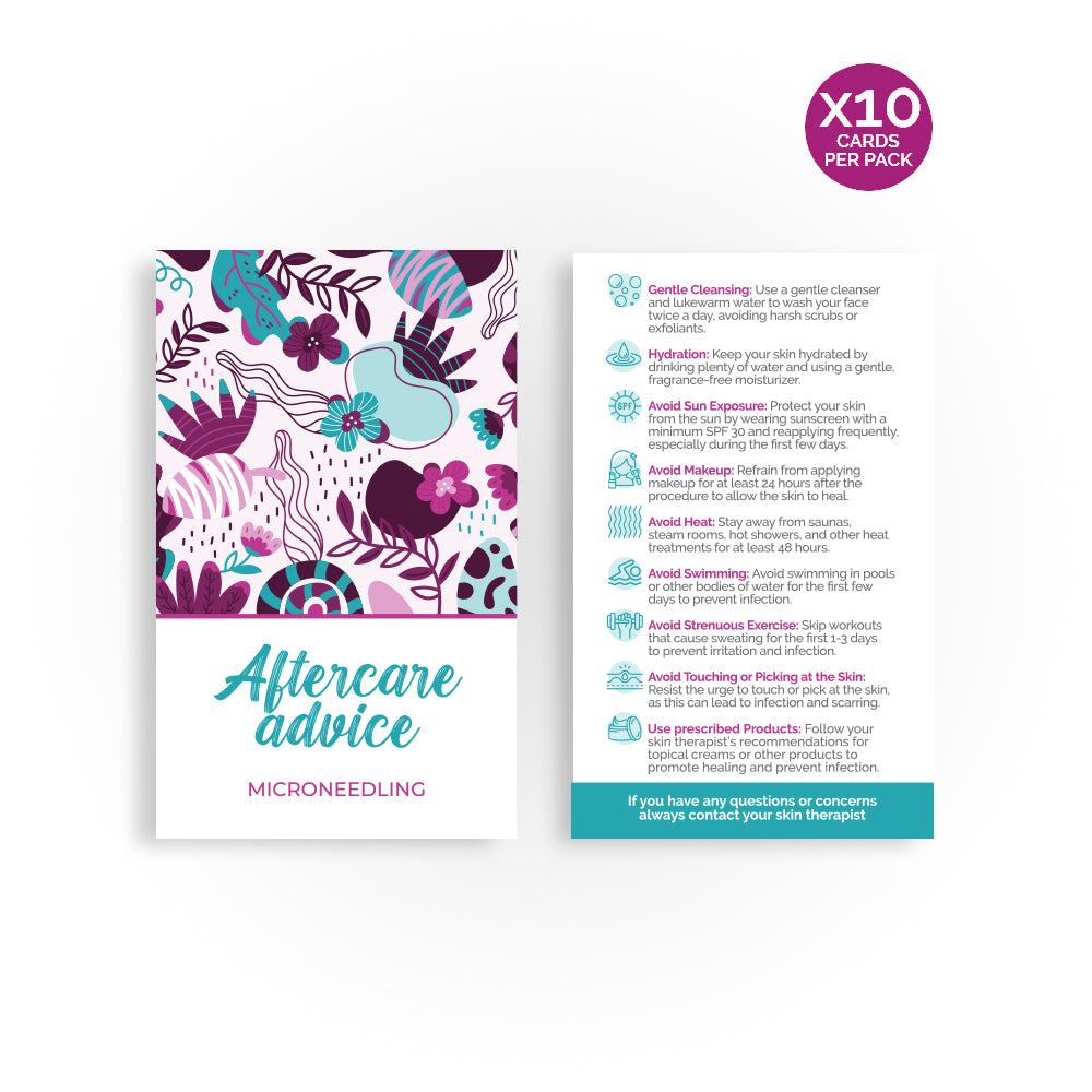 Aftercare Advice Cards | Microneedling