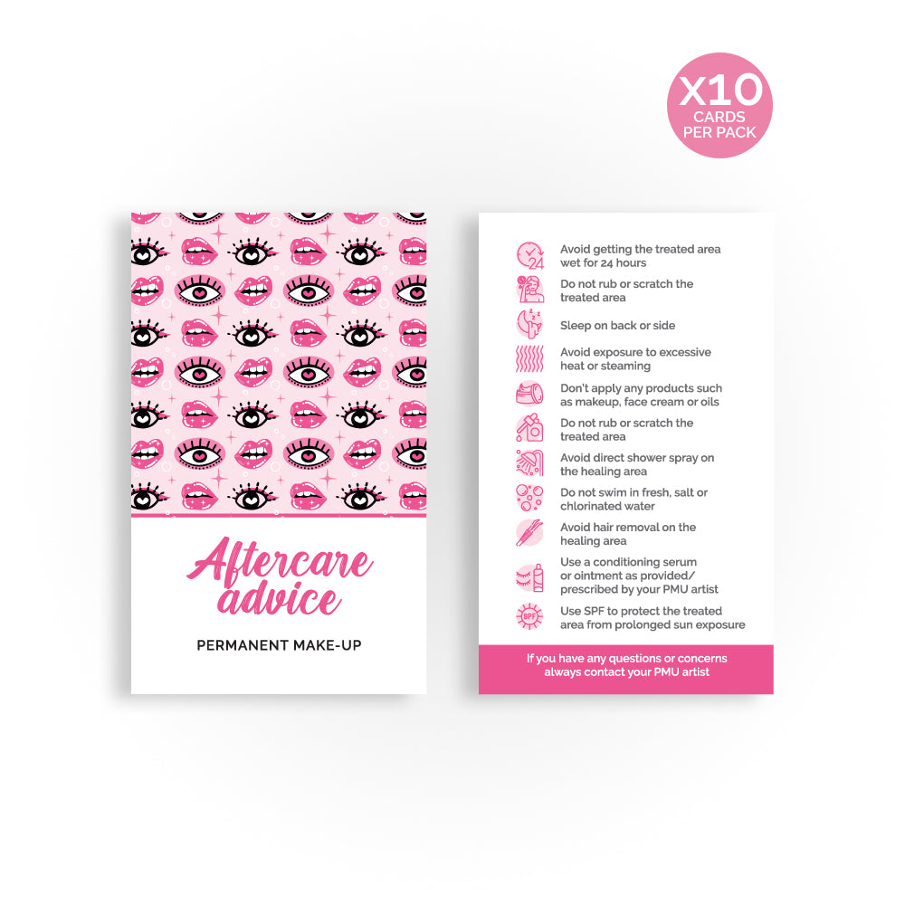 Aftercare Advie Cards | Permanent Make Up