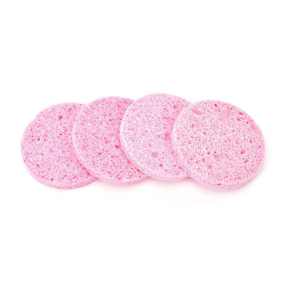 Cellulose Pink Compressed Sponge - 1 Pair