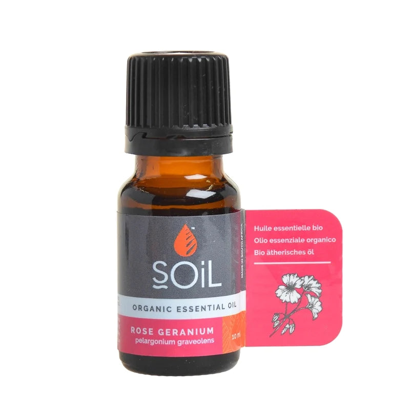 SOiL Organic Rose Geranium Essential Oil 10ml