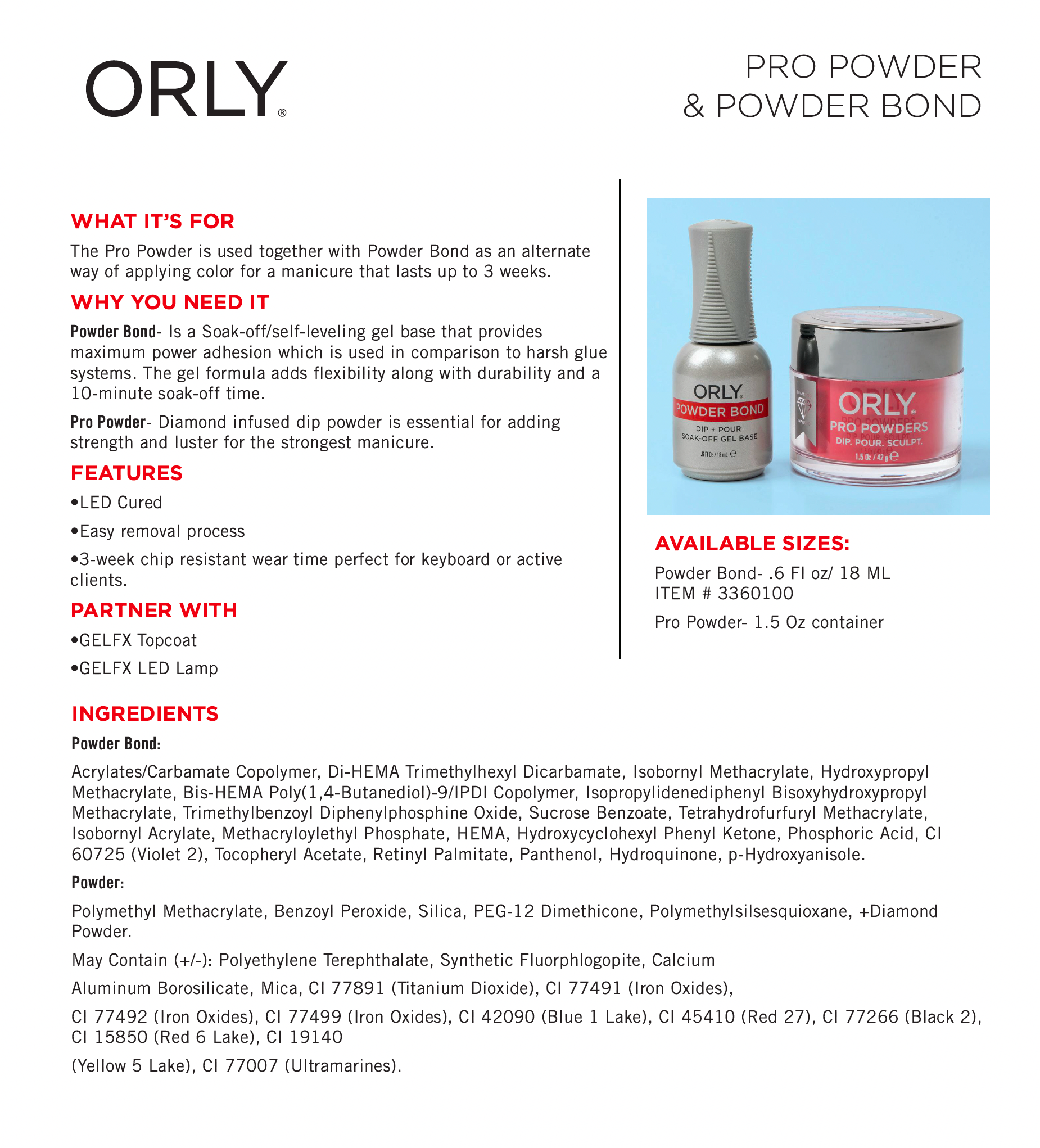 ORLY Pro Powders - White Tips - Image 2