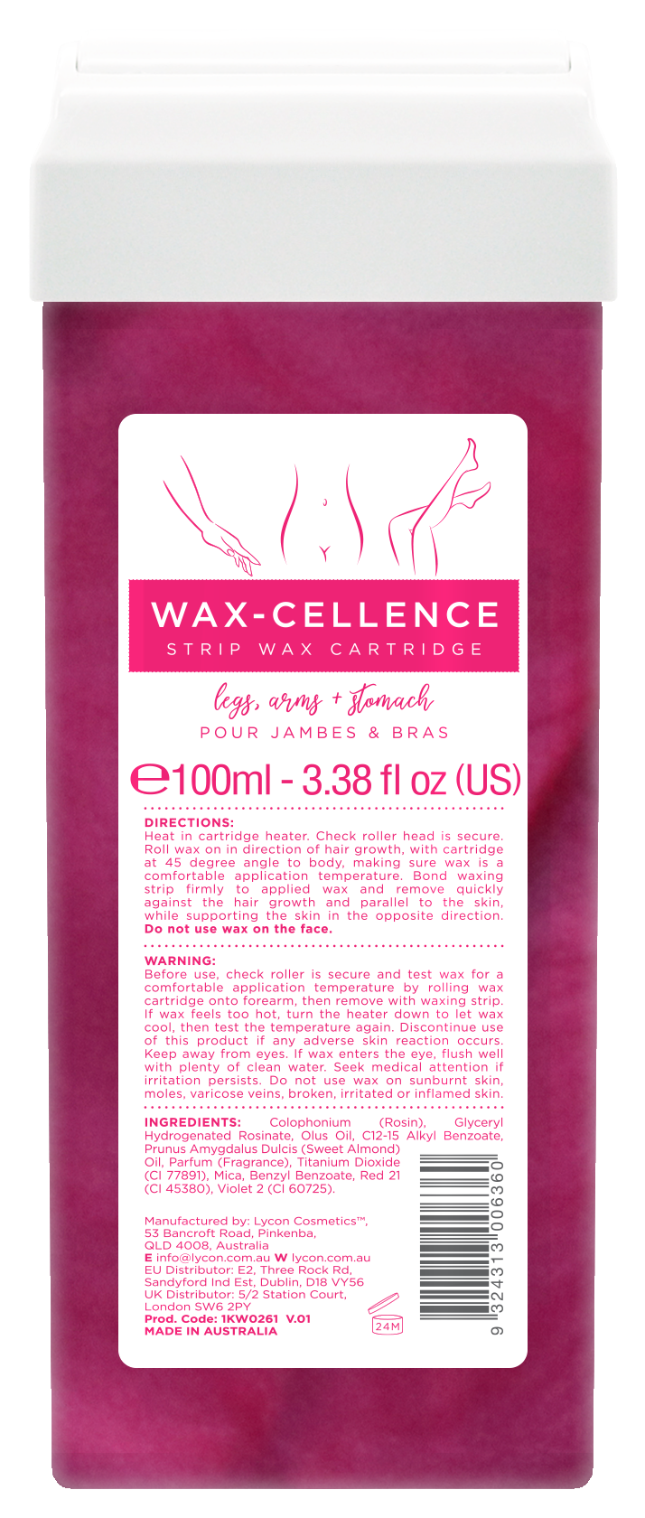 Wax-cellence strip wax cartridge
