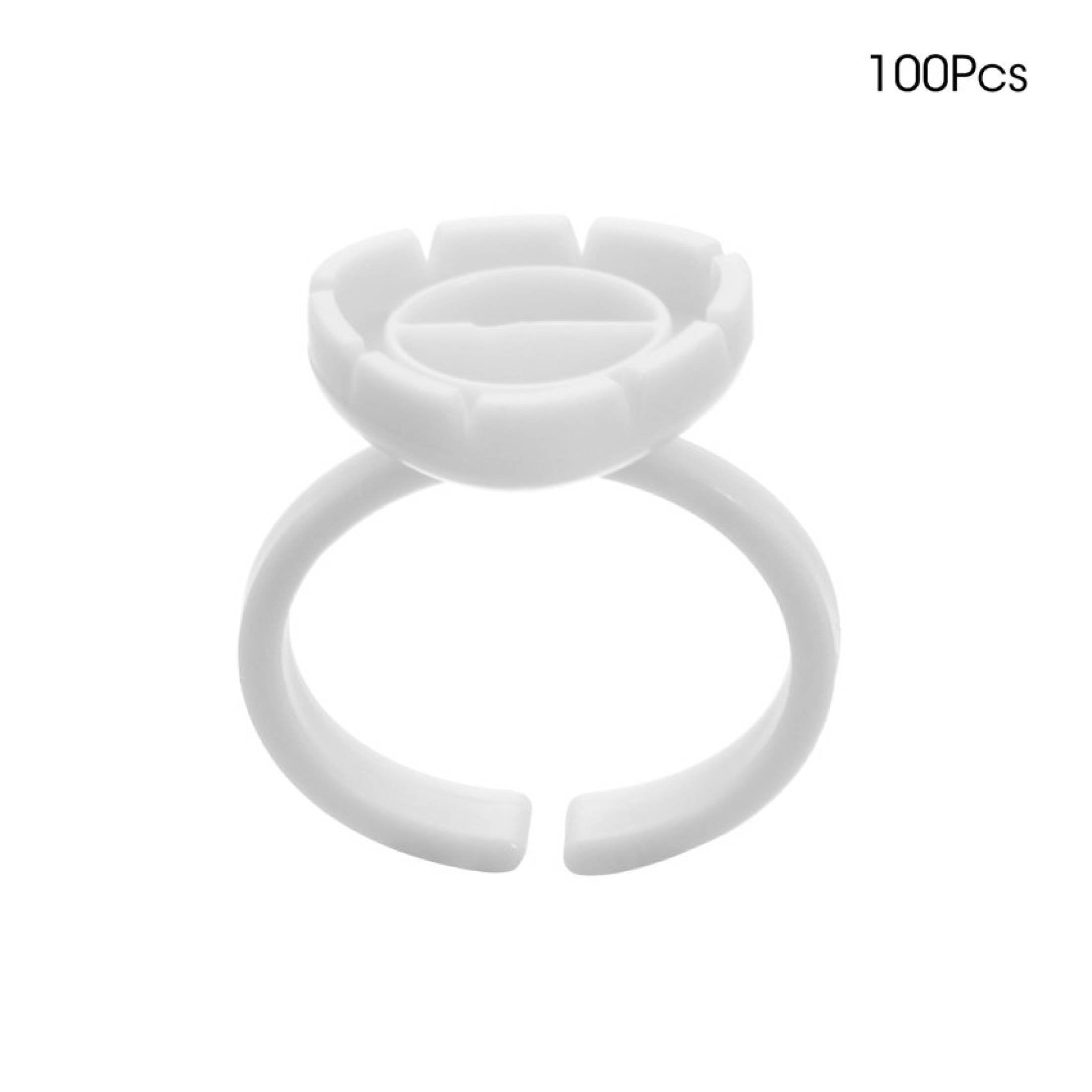White blossom Eyelash Glue rings 100pc