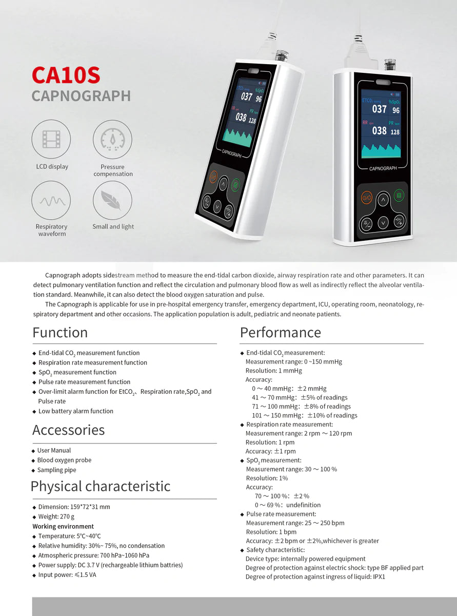 Contec CA10S Capnograph Sidestream - Image 3