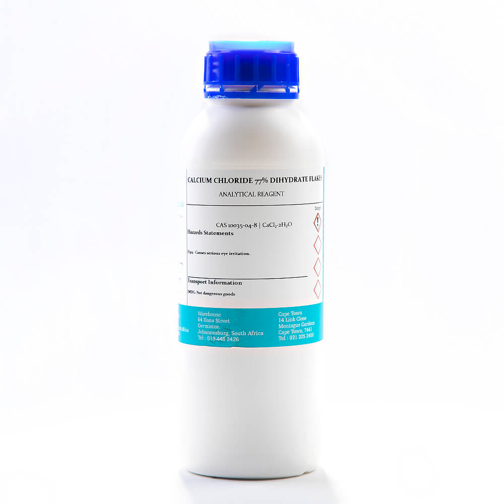 Calcium Chloride 77% Dihydrate Flakes AR – 500g
