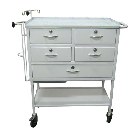 Alternative view of Mobile emergency trolley _ Epoxy powder coated throughout