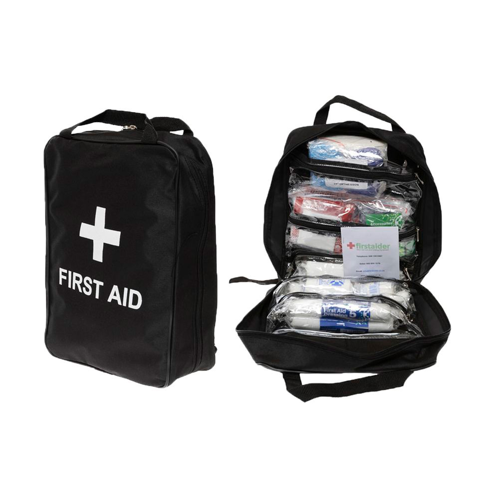 Regulation 3 First Aid Kit in Black Grab Bag With Back Straps - Image 3