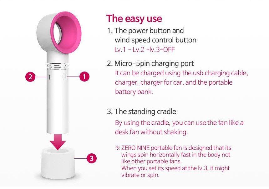 Portable Rechargeable Electric Fan - Image 3