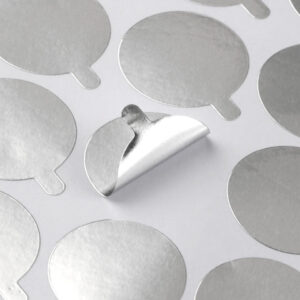 Alternative view of Glue plate sticker Silver Metallic - 300pc bulk pack