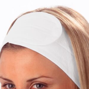 Alternative view of White microfiber headband