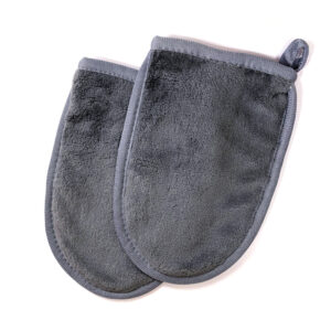Microfiber Deluxe Facial Mittens Pair | Grey