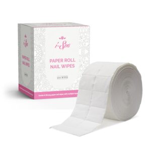 Paper roll nail wipes