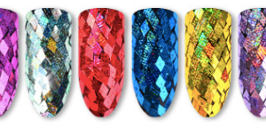 Gem jar set 6pc Diamond Shape Sequins