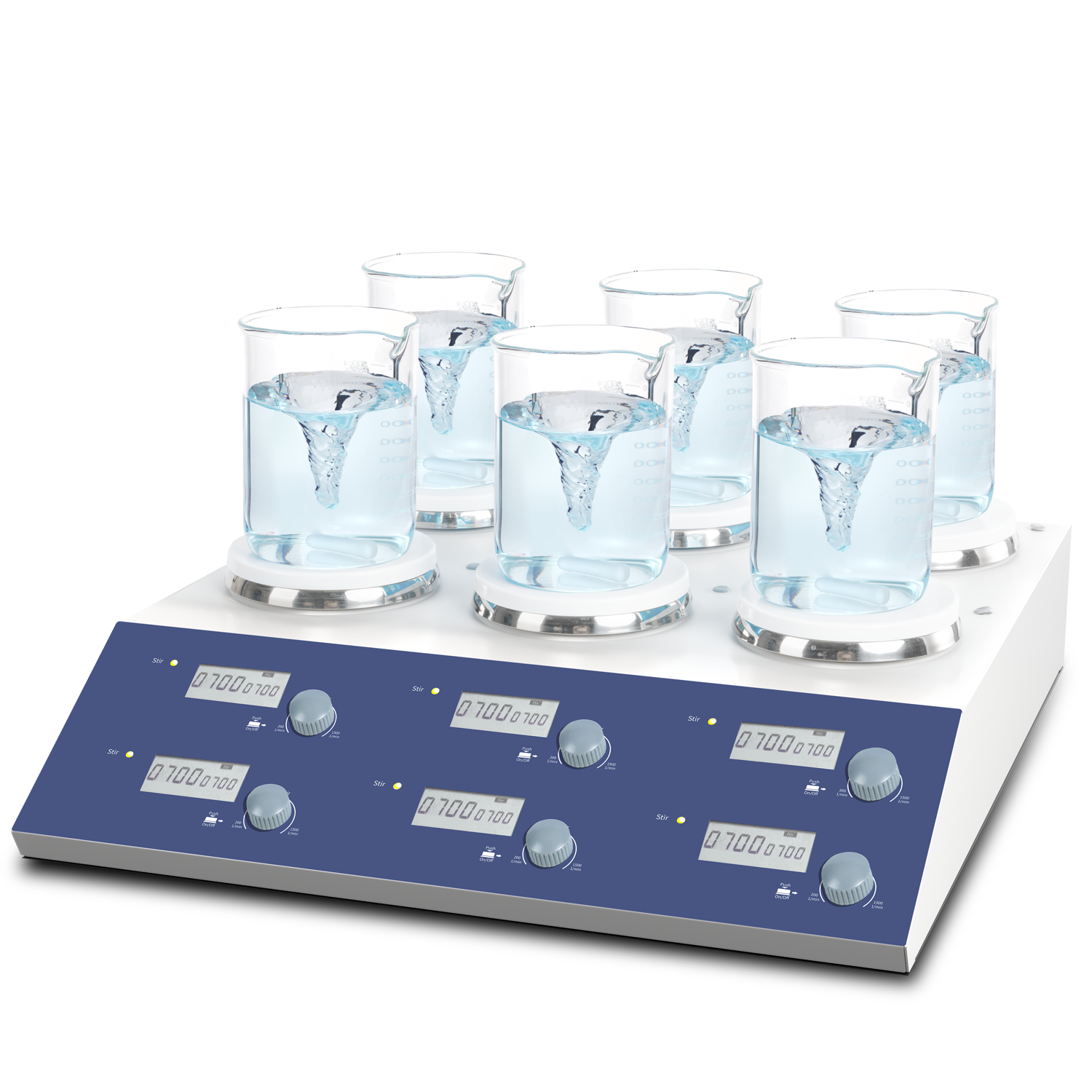 Hotplate Magnetic Stirrer 6 Place - Image 2