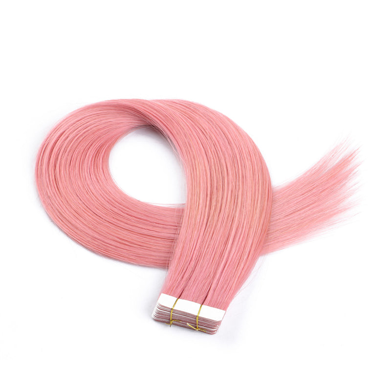 Tape in Hair Extensions - Pink - 20inch
