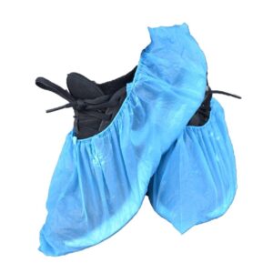 Disposable Blue Plastic Shoe Covers - 100s