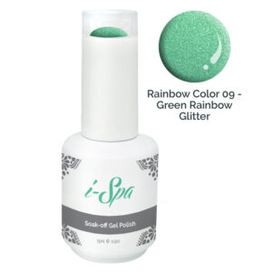 Rainbow color 09 - Green rainbow glitter