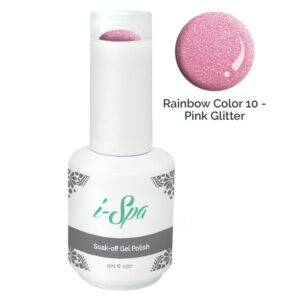 Rainbow color 10- Pink glitter