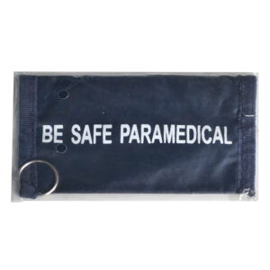 Alternative view of Keyring Pouch - with gloves and CPR barrier mouthpiece