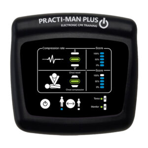 Alternative view of Practi-MAN Plus CPR Manikin with Compression Feedback monitor