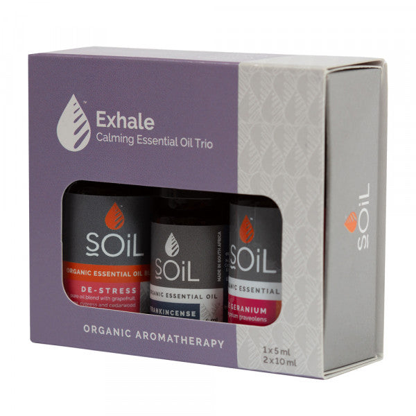 Alternative view of SOiL Exhale Essential Oil Trio Box