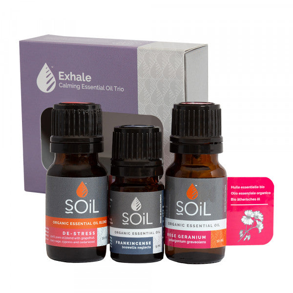 SOiL Exhale Essential Oil Trio Box