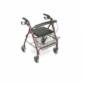 Rollator 4 Wheel with 6″ Solid Castor Wheels
