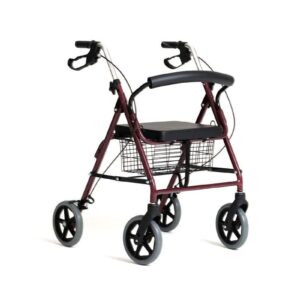 Rollator 4 Wheel with 8″ Solid Castor Wheels