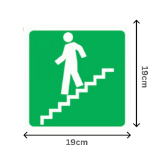 Alternative view of Stairs Going Down Sign 190×190