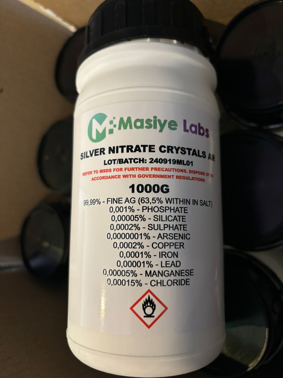 Silver Nitrate 99.9 Pure AgNO 3 1kg