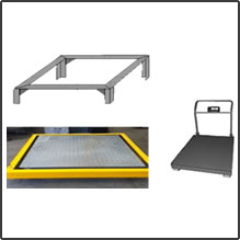 Platform scale accessories Pit-mount frames; barriers & pedestals