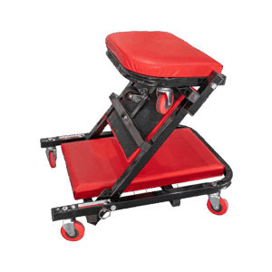 Mechanic Creeper/Chair 2-in-1 Metal Frame Cushion 6 Wheel
