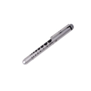 Penlight Torch - Silver with pupil gauge