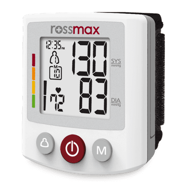 Alternative view of Rossmax Wrist Blood Pressure Meter with XL Display